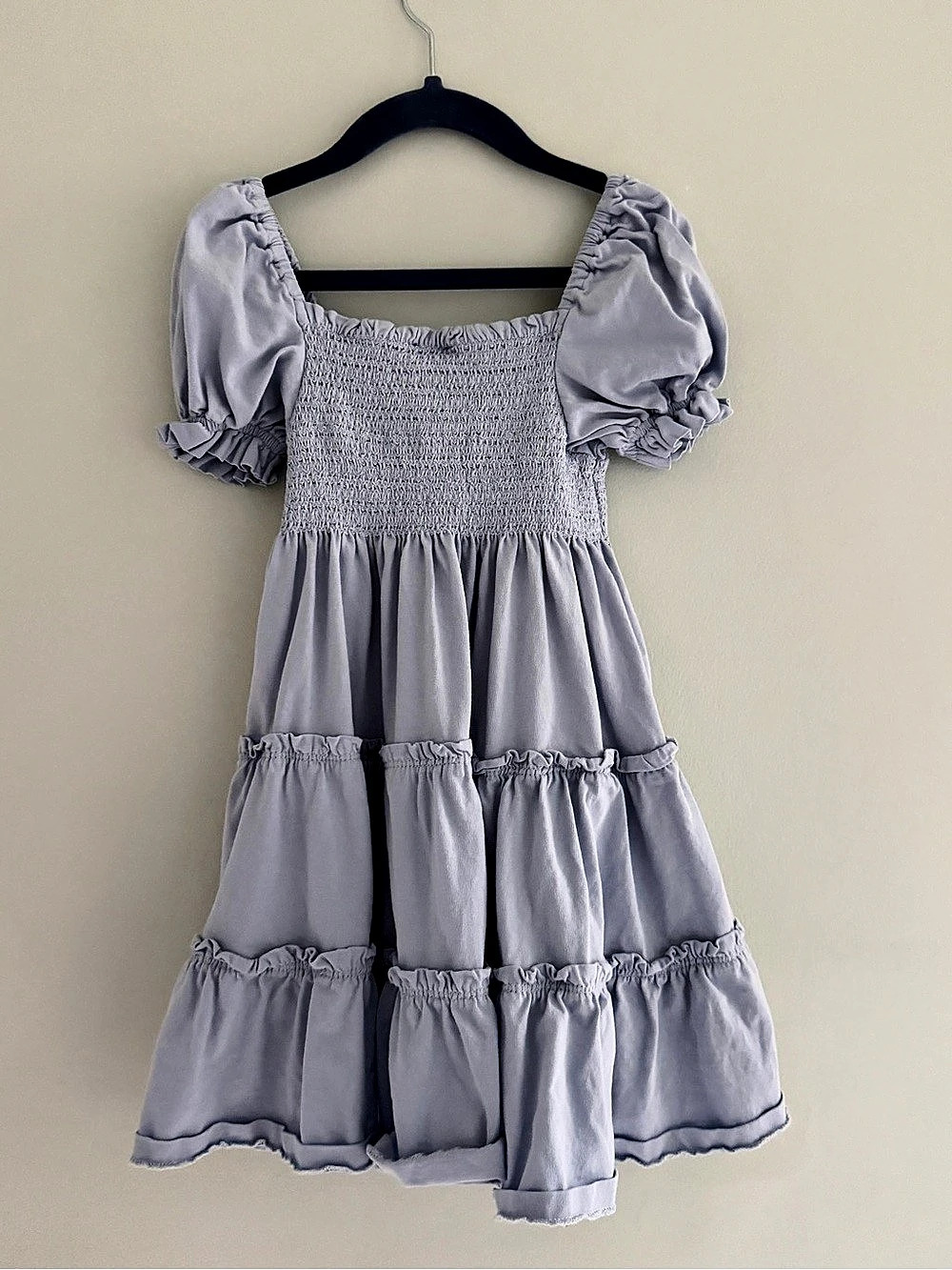 Ralph Lauren Girls Size 4 Lavender Blue Tiered Dress Like New